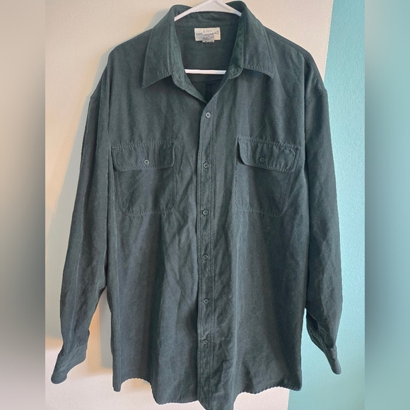 Knightsbridge Dark Green Button-Up Size XLT - Picture 1 of 3